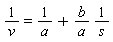 1/v = 1/a+b/(a*s)