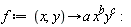 f := proc (x, y) options operator, arrow; a*x^b*y^c end proc