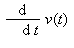 diff(v(t), t)