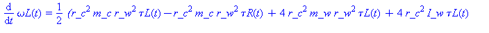 (Typesetting:-mprintslash)([diff(omega_L(t), t) = 1/2*(r_c^2*m_c*r_w^2*tau_L(t)-r_c^2*m_c*r_w^2*tau_R(t)+4*r_c^2*m_w*r_w^2*tau_L(t)+4*r_c^2*I_w*tau_L(t)+4*I_zz*r_w^2*tau_L(t)+4*I_zz*r_w^2*tau_R(t))/(r...