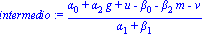intermedio := (alpha[0]+alpha[2]*g+u-beta[0]-beta[2]*m-v)/(alpha[1]+beta[1])