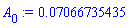 A[0] := 0.7066735435e-1