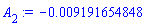 A[2] := -0.9191654848e-2