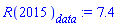 R(2015)[data] := 7.4