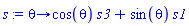 s := proc (theta) options operator, arrow; cos(theta)*s3+sin(theta)*s1 end proc