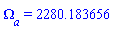 Omega[a] = 2280.183656