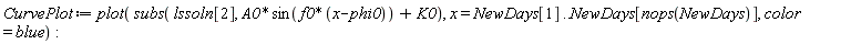 CurvePlot := plot(subs(lssoln[2], A0*sin(f0*(x-phi0))+K0), x = NewDays[1] .. NewDays[nops(NewDays)], color = blue)