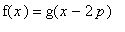 f(x) = g(x-2*p)