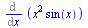 Diff(`*`(`^`(x, 2), `*`(sin(x))), x)