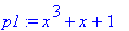 p1 := x^3+x+1