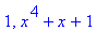 1, x^4+x+1