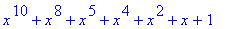 x^10+x^8+x^5+x^4+x^2+x+1