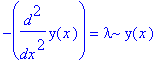 -diff(y(x),`$`(x,2)) = lambda*y(x)
