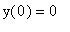y(0) = 0