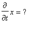 diff(x,t) = %?
