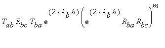 T[ab]*R[bc]*T[ba]*exp(2*i*k[b]*h)*(exp(2*i*k[b]*h)*...