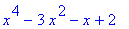 x^4-3*x^2-x+2