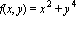 f(x, y) = x^2+y^4