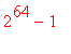 2^64-1