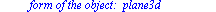 `name of the object:  e1
form of the object:  plane3d
equation of the plane:  -x+3*y+z-8 = 0`