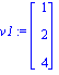 v1 := matrix([[1], [2], [4]])