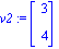 v2 := matrix([[3], [4]])