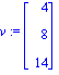 v := matrix([[4], [8], [14]])