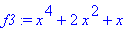 f3 := x^4+2*x^2+x