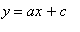 y = ax+c