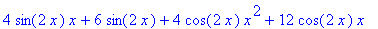 4*sin(2*x)*x+6*sin(2*x)+4*cos(2*x)*x^2+12*cos(2*x)*...