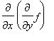 diff(diff(f,y),x)