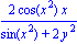 2*cos(x^2)*x/(sin(x^2)+2*y^2)