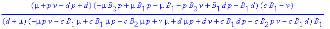 effectiveness_ratio := (mu+p*v-d*p+d)*(-mu*B[2]*p+m...