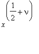 x^(1/2+nu)