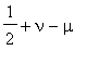 1/2+nu-mu
