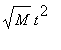 sqrt(M)*t^2