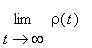 limit(rho(t),t = infinity)