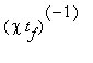 (chi*t[f])^(-1)
