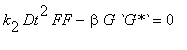 k[2]*Dt^2*FF-beta*G*`G*` = 0