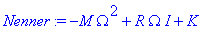Nenner := -M*Omega^2+R*Omega*I+K