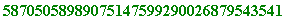 RSA129 := 114381625757888867669235779976146612010218296721242362562561842935706935245733897830597123563958705058989075147599290026879543541
