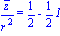 conjugate(z)/r^2 = 1/2-1/2*I
