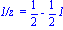 `1/z ` = 1/2-1/2*I