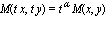 M(t*x, t*y) = t^alpha*M(x, y)