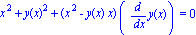 x^2+y(x)^2+(x^2-y(x)*x)*(diff(y(x), x)) = 0