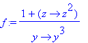 f := (1+proc (z) options operator, arrow; z^2 end p...
