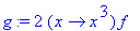 g := 2*proc (x) options operator, arrow; x^3 end pr...