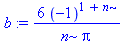 6*(-1)^(1+n)/(n*Pi)