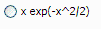 x exp(-x^2/2)