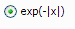 exp(-|x|)